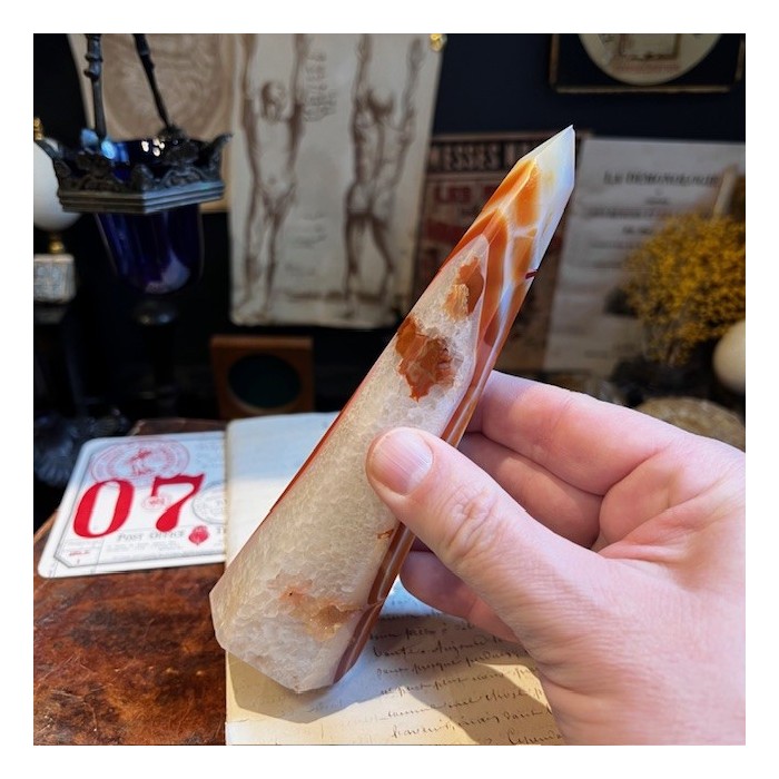 Obélisque d'Agate Sardonyx - Agate rubanée