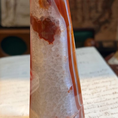 Sardonyx Agate Obelisk - Banded agate