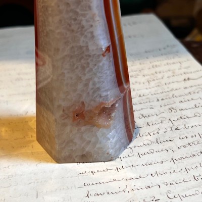 Obélisque d'Agate Sardonyx - Agate rubanée