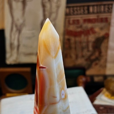 Obélisque d'Agate Sardonyx - Agate rubanée