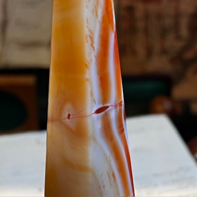 Sardonyx Agate Obelisk - Banded agate