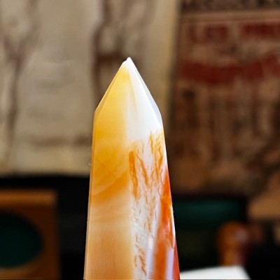 Sardonyx Agate Obelisk - Banded agate