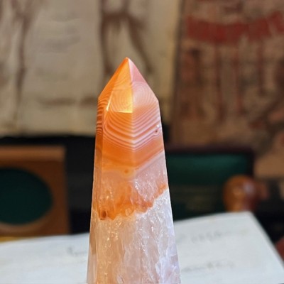 Obélisque d'Agate Sardonyx - Agate rubanée