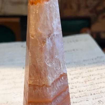 Obélisque d'Agate Sardonyx - Agate rubanée