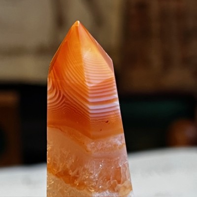 Sardonyx Agate Obelisk - Banded agate