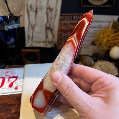 Obélisque d'Agate Sardonyx - Agate rubanée