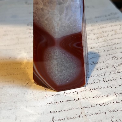 Obélisque d'Agate Sardonyx - Agate rubanée