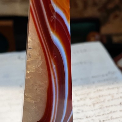 Obélisque d'Agate Sardonyx - Agate rubanée