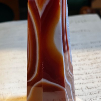 Obélisque d'Agate Sardonyx - Agate rubanée