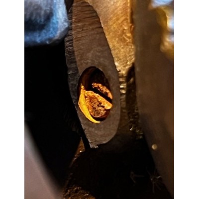 Veilleuse de table à suspension d'époque Louis-Philippe - Verre bleu