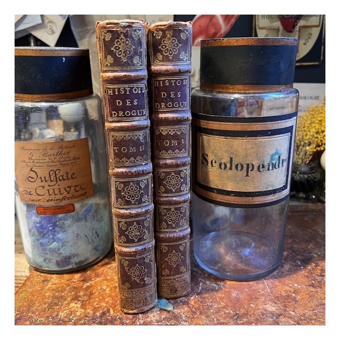 General History of Drugs - Pomet - 1735 edition 2 volumes - Apothecary