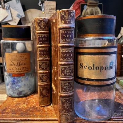General History of Drugs - Pomet - 1735 edition 2 volumes - Apothecary