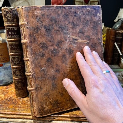 General History of Drugs - Pomet - 1735 edition 2 volumes - Apothecary