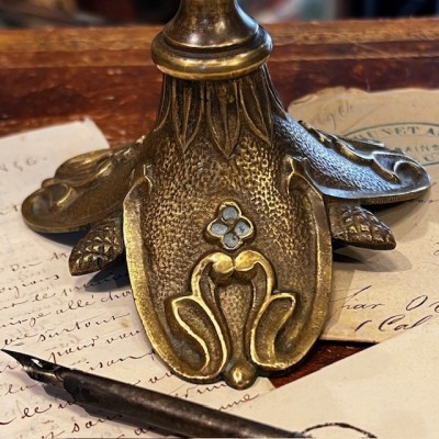 Candélabre Floral Belle Epoque - Art Nouveau - 1900 - Chandelier