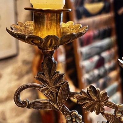 Belle Epoque Floral Candelabra - Art Nouveau - 1900 - Candlestick