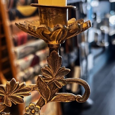 Belle Epoque Floral Candelabra - Art Nouveau - 1900 - Candlestick