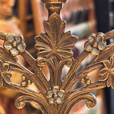 Candélabre Floral Belle Epoque - Art Nouveau - 1900 - Chandelier