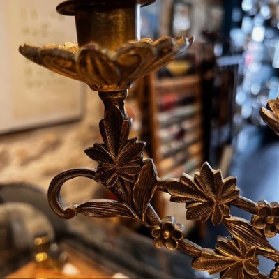 Candélabre Floral Belle Epoque - Art Nouveau - 1900 - Chandelier