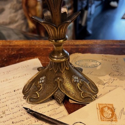 Belle Epoque Floral Candelabra - Art Nouveau - 1900 - Candlestick