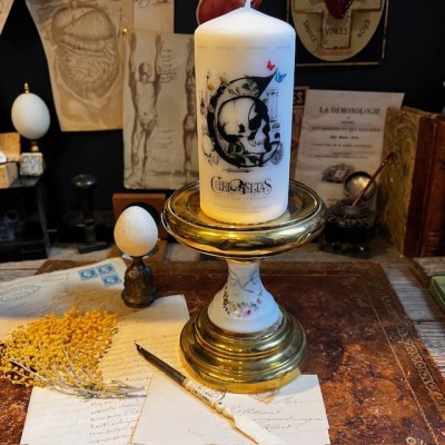 19th century oil lamp stand - Pedestal - Candle holder - Support