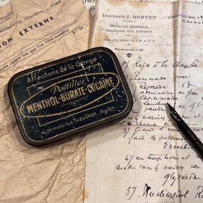 Box of Cocaine Menthol Borate Lozenges - THEVENOT Laboratories