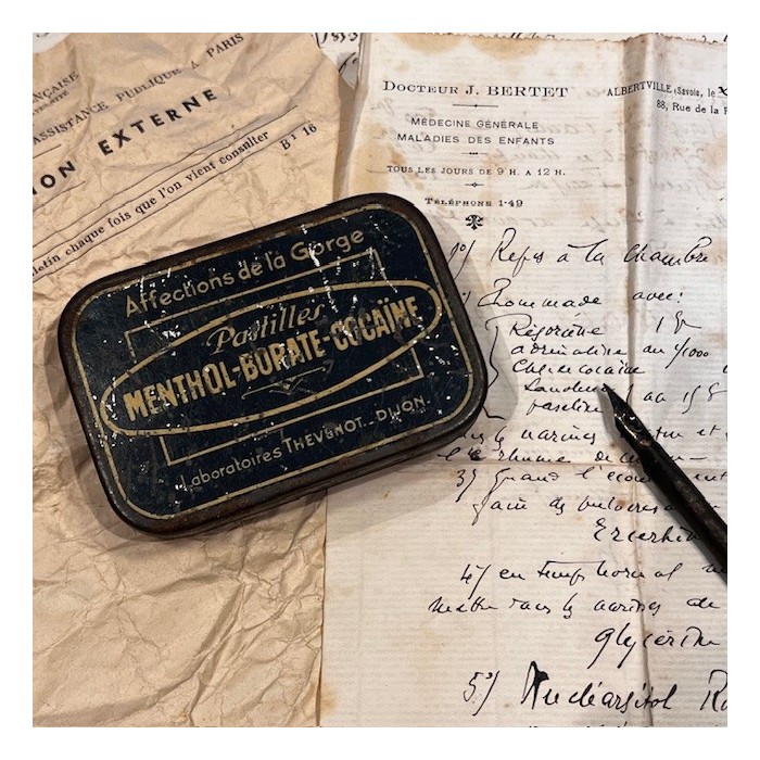 Boîte de pastilles à la Cocaïne Menthol Borate- THEVENOT