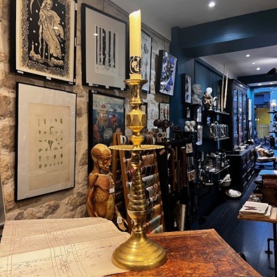 Grand Bougeoir en laiton 42cm - Chandelier - Candélabre - Début XXème