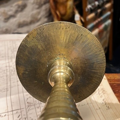 Large brass candlestick - Candleholder - 42cm - XXth century