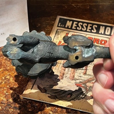 Bronze Dragon Hand Candle Holder – Troubadour Style - Napoleon III