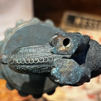 Bronze Dragon Hand Candle Holder – Troubadour Style - Napoleon III