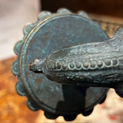 Bronze Dragon Hand Candle Holder – Troubadour Style - Napoleon III