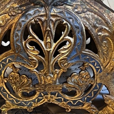 Tripod Torch Holder - Napoleon III - Troubadour style in brass