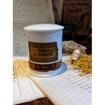 Stramoine - Poison - Pot à onguent de pharmacie- Apothicaire - Codex