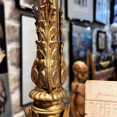 Pique-Cierge d'Autel en laiton 59cm - Porte-Cierge - Chandelier XIXème