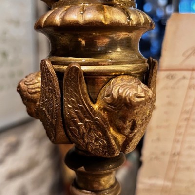 Pique-Cierge d'Autel en laiton 59cm - Porte-Cierge - Chandelier XIXème