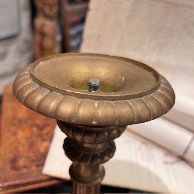 Pique-Cierge d'Autel en laiton 59cm - Porte-Cierge - Chandelier XIXème