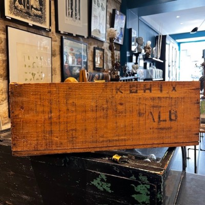 Antique wooden advertising case - Gallia/Gervais milk 1947/1955