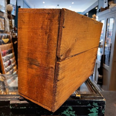 Caisse publicitaire ancienne en bois - Lait concentré Gallia / Gervais