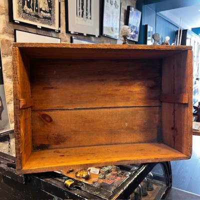 Caisse publicitaire ancienne en bois - Lait concentré Gallia / Gervais