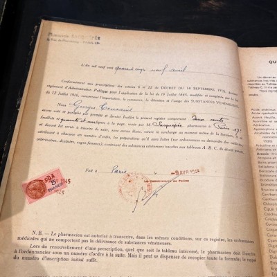 Pharmacy Prescription book - Paris - Toxic products register