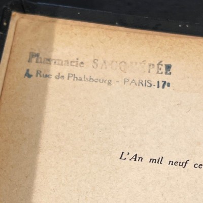 Pharmacy Prescription book - Paris - Toxic products register