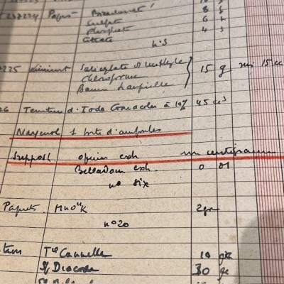 Pharmacy Prescription book - Paris - Toxic products register