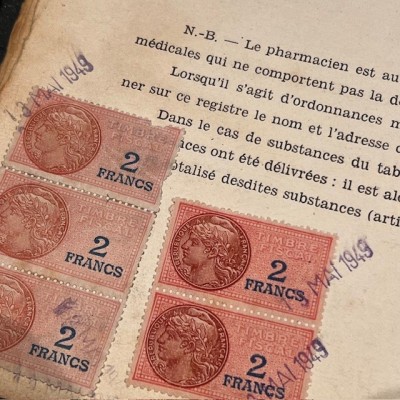 Ordonnancier de Pharmacie - Registre pharmaceutique - 1949 à 1953