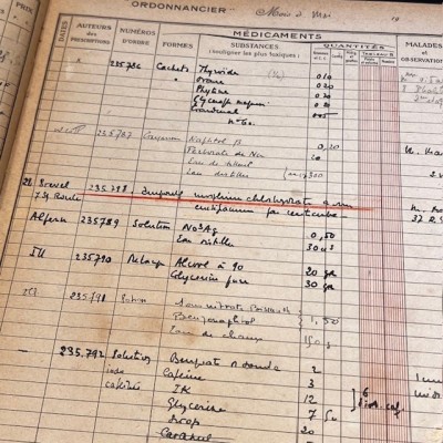 Pharmacy Prescription book - Paris - Toxic products register