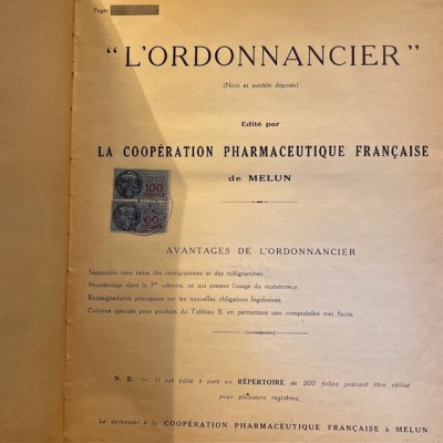 Pharmacy Prescription book - Paris - Toxic products register