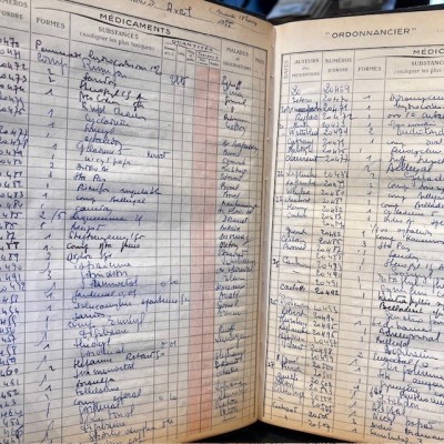 Ordonnancier de Pharmacie - Registre pharmaceutique - 1953 à 1962