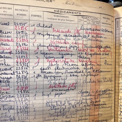 Pharmacy Prescription book - Paris - Toxic products register