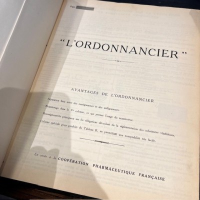 Ordonnancier de Pharmacie - Registre pharmaceutique - 1953 à 1962
