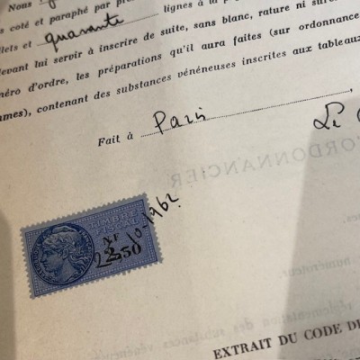 Ordonnancier de Pharmacie - Registre pharmaceutique - 1953 à 1962