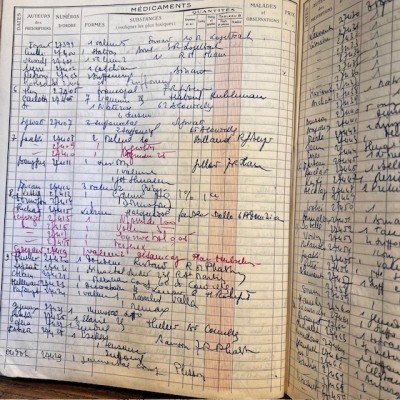 Ordonnancier de Pharmacie - Registre pharmaceutique - 1953 à 1962